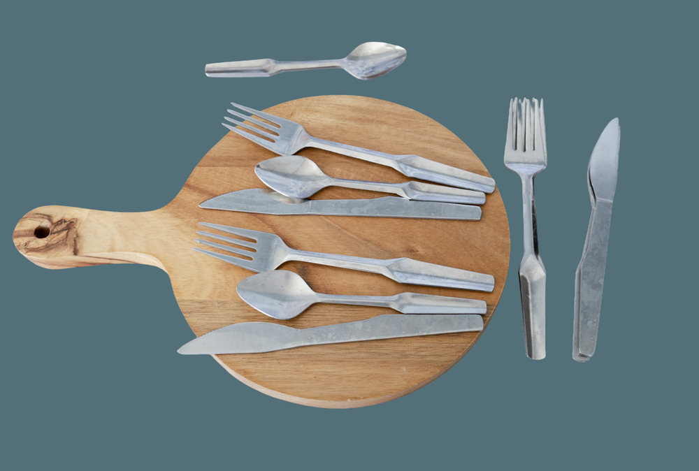 VTG Guy Degrenne Air France Cutlery Set of 20 Retro MCM Airplane Dining Flatware